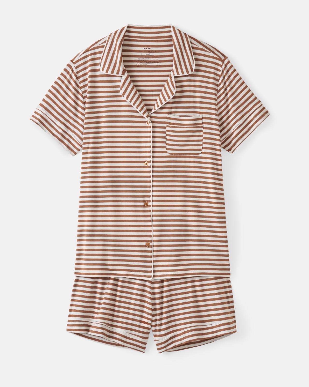 Chestnut Brown Stripe Women's Pajama Set