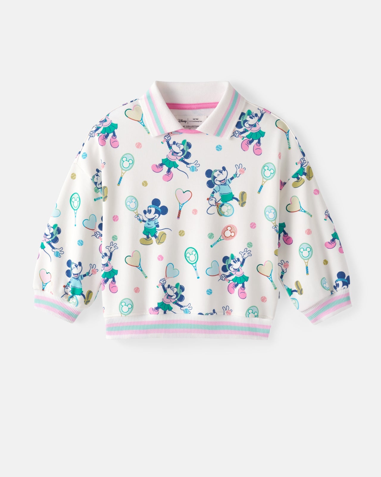 Disney Mickey Mouse & Minnie Mouse Match Drop Shoulder Crewneck