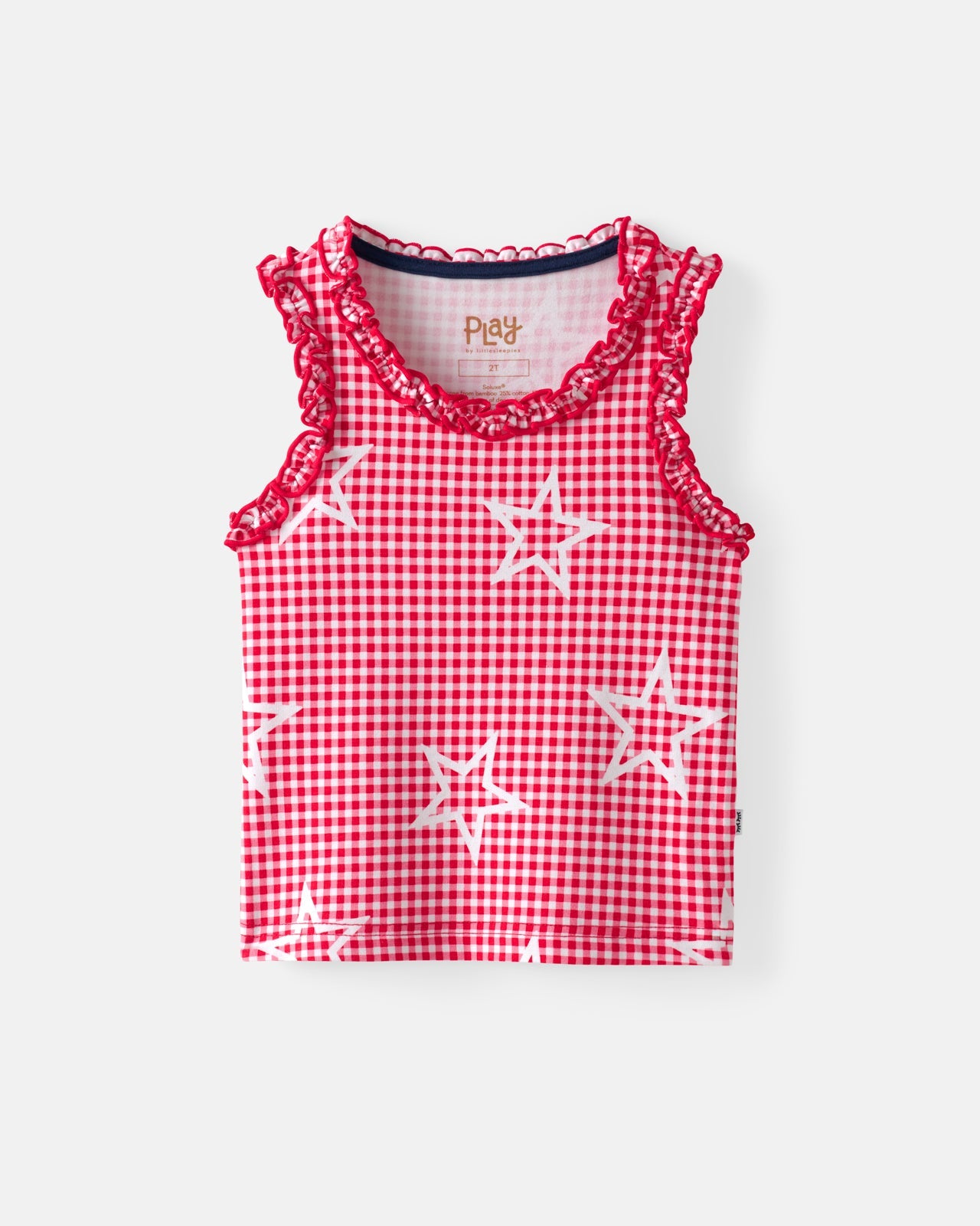 Celebration Gingham Ruffle Tank Top