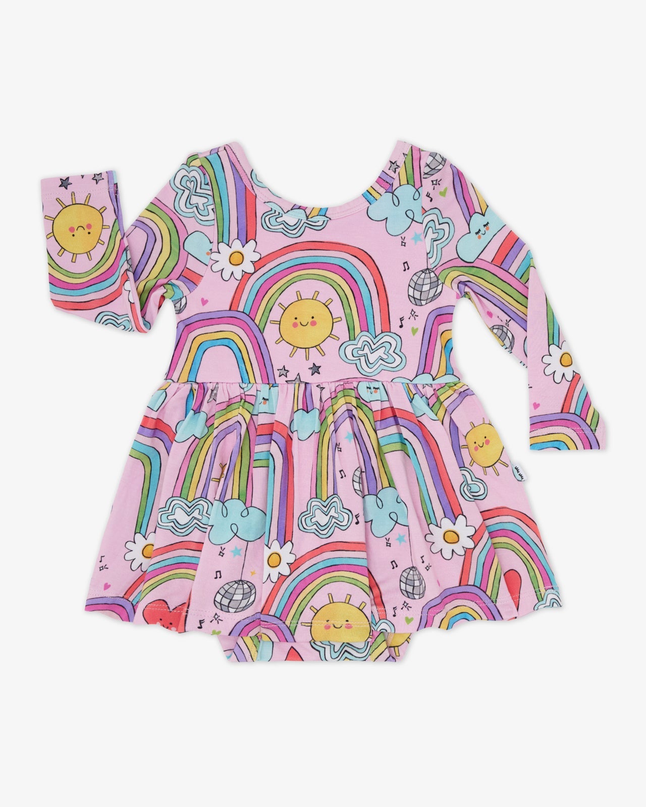 Disco Rainbows Skater Dress with Bodysuit