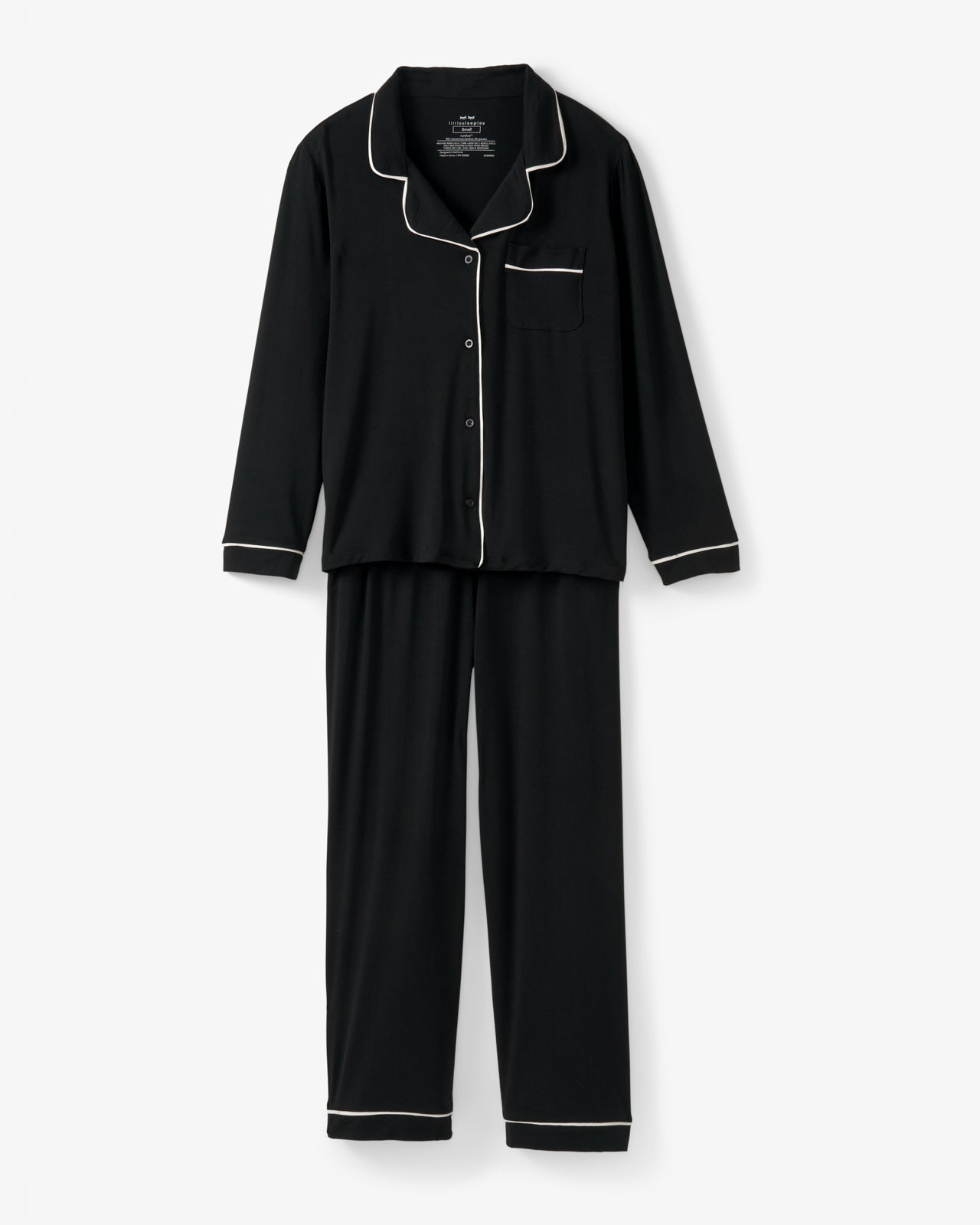 Black Women's Long Sleeve Pajama Set