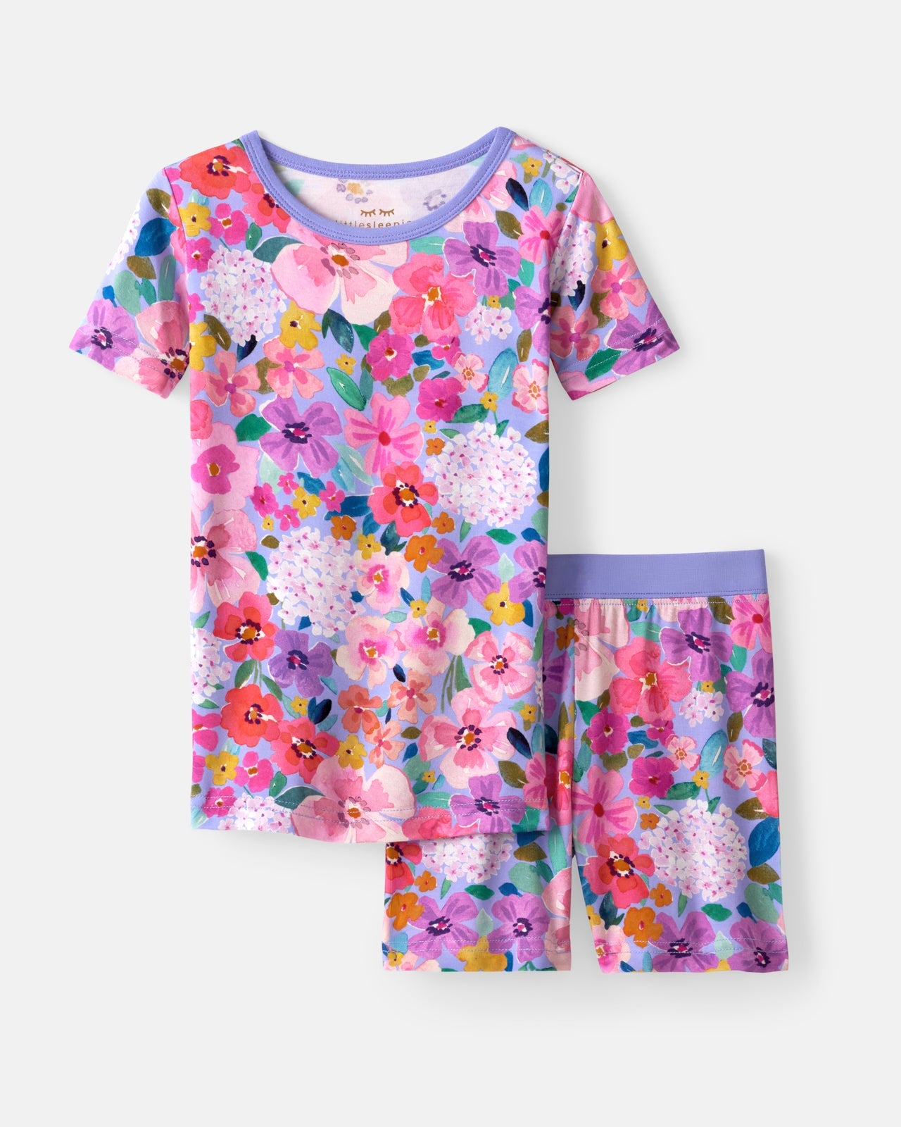 Sweet Sprigs Two-Piece Short Sleeve & Shorts Pajama Set