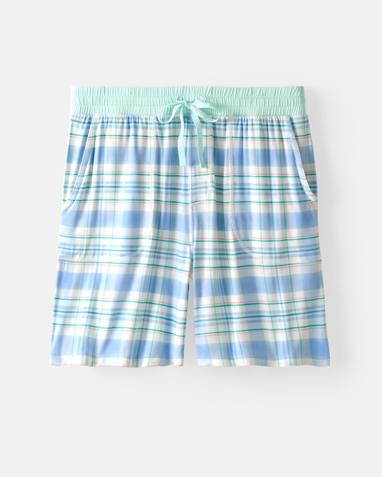 Springtime Plaid Men's Pajama Shorts