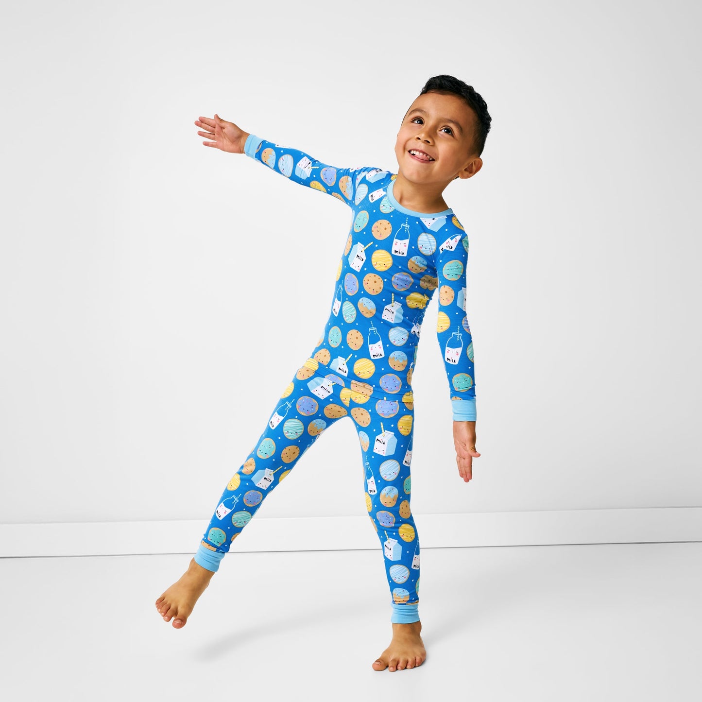Blue Cookies & Milk Two-Piece Pajama Set