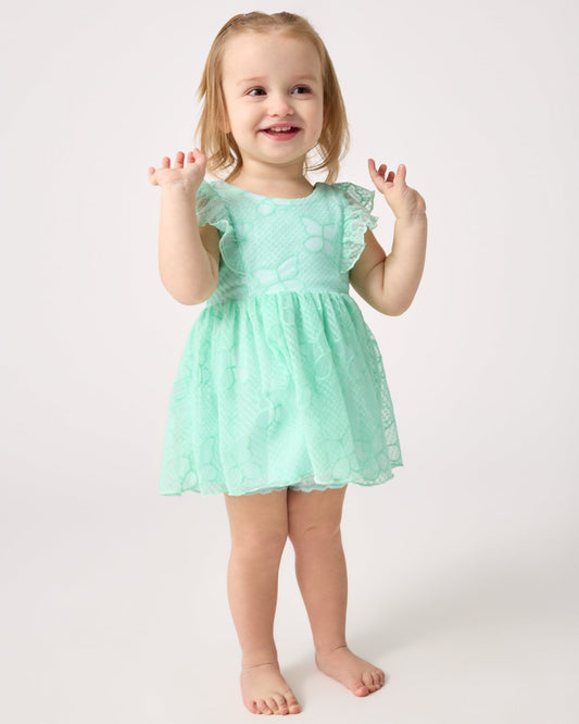 Butterfly Brook Smocked Flutter Dress with Bloomer