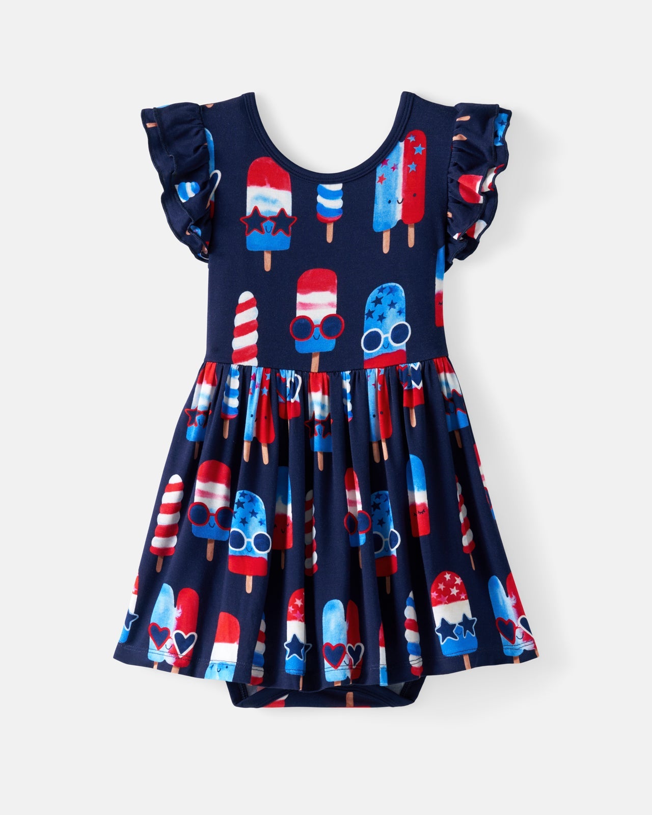 Sparkle Treats Flutter Skater Dress with Bodysuit