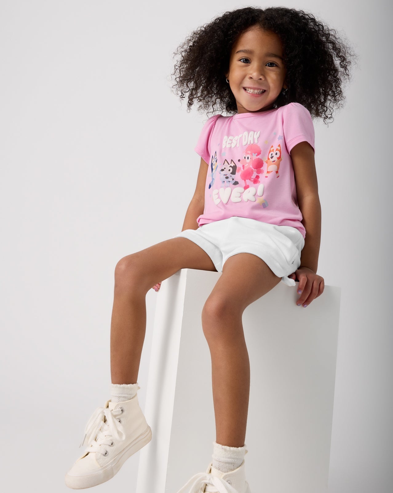 Bluey Best Day Ever Puff Sleeve Tee