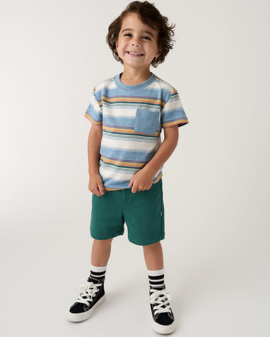 Explorer Stripes Relaxed Pocket Tee