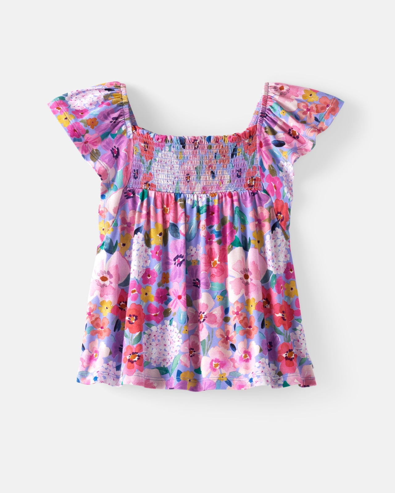 Sweet Sprigs Smocked Flutter Top