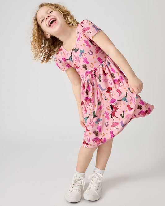 Pink Rancher Roundup Skater Dress