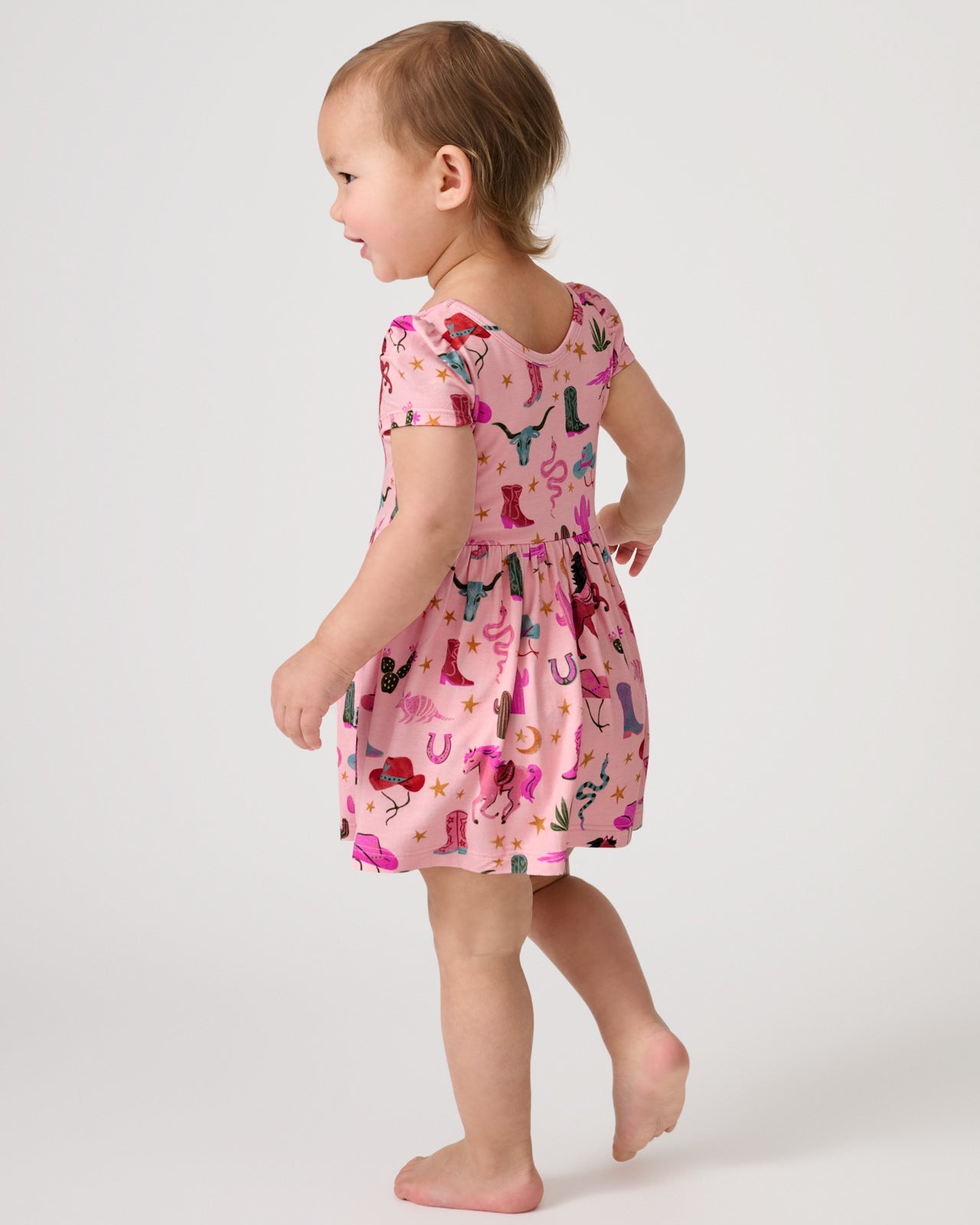 Pink Rancher Roundup Skater Dress with Bodysuit