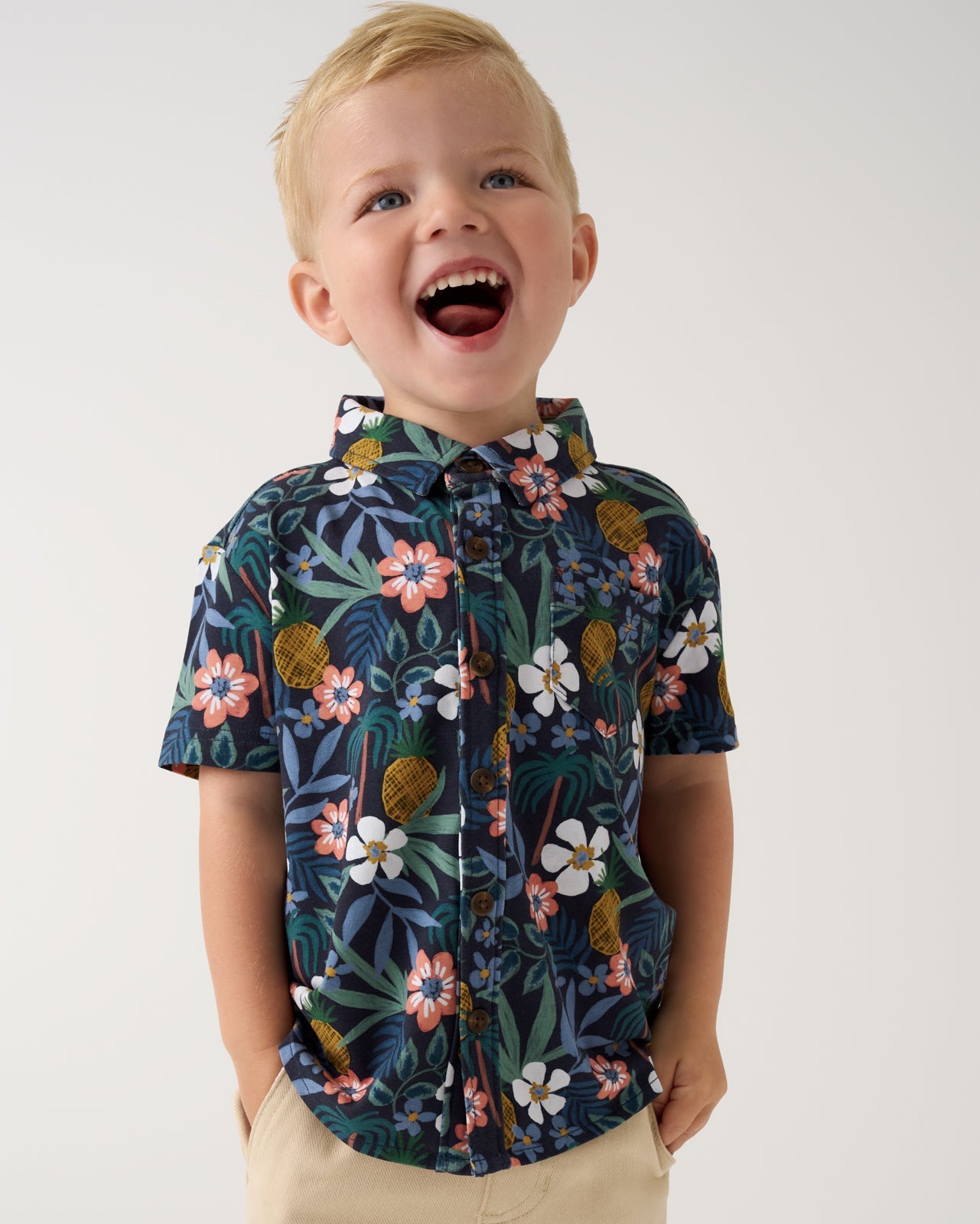 Tropical Garden Button Down Polo