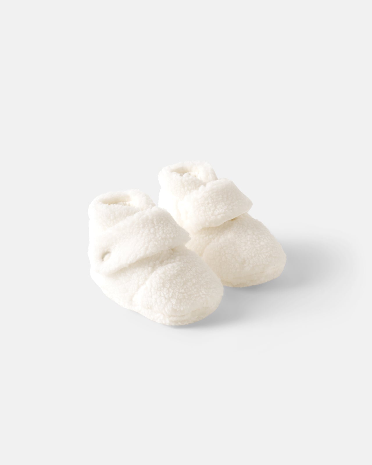 Soft White Sherpa Crossover Booties