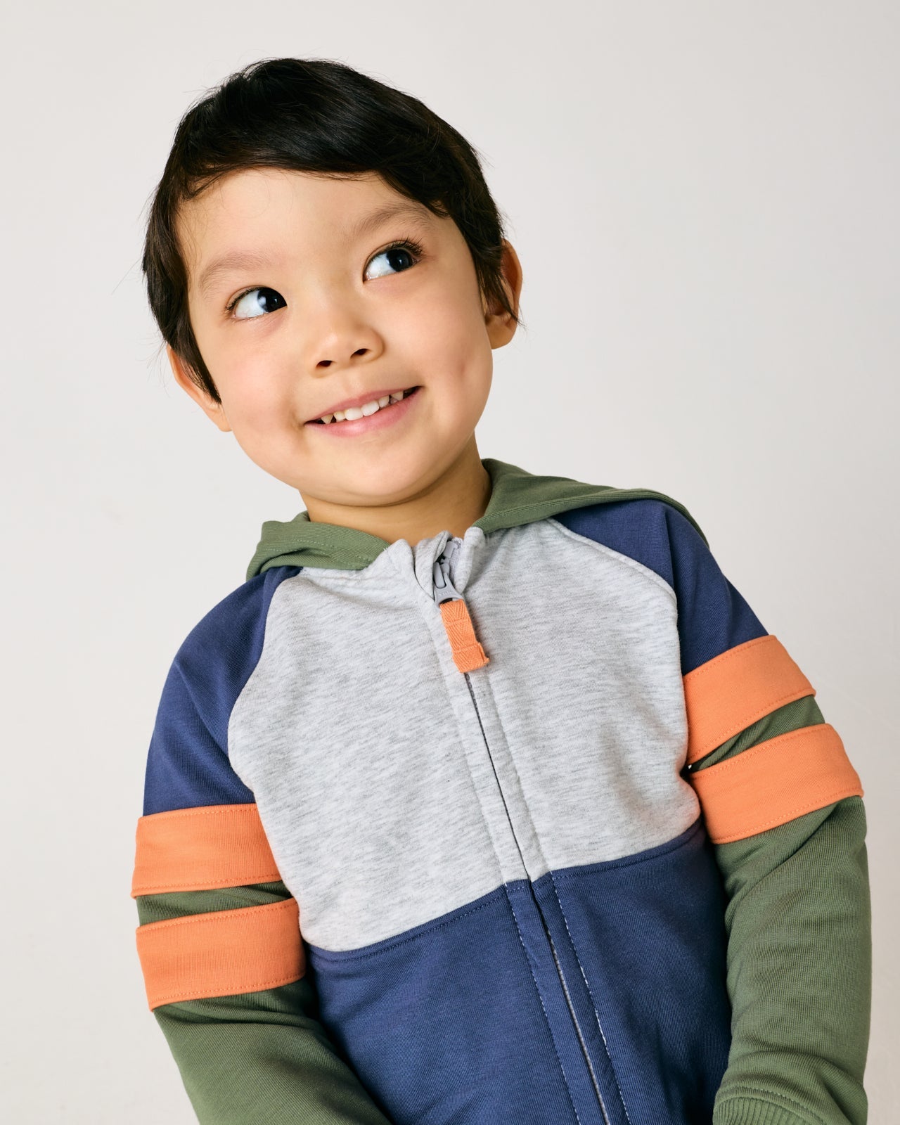 Moss Colorblock Zip Hoodie
