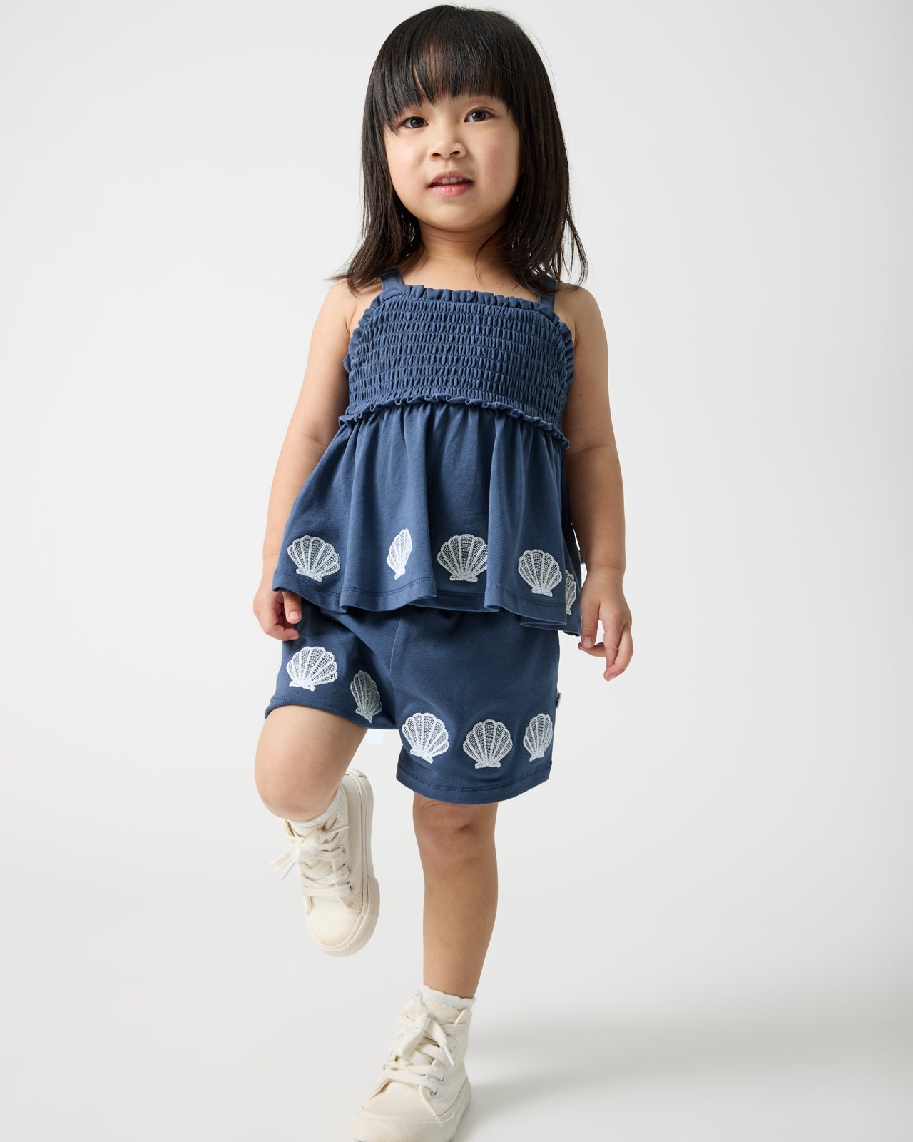 Seashell Cove Smocked Tank & Shorts Set