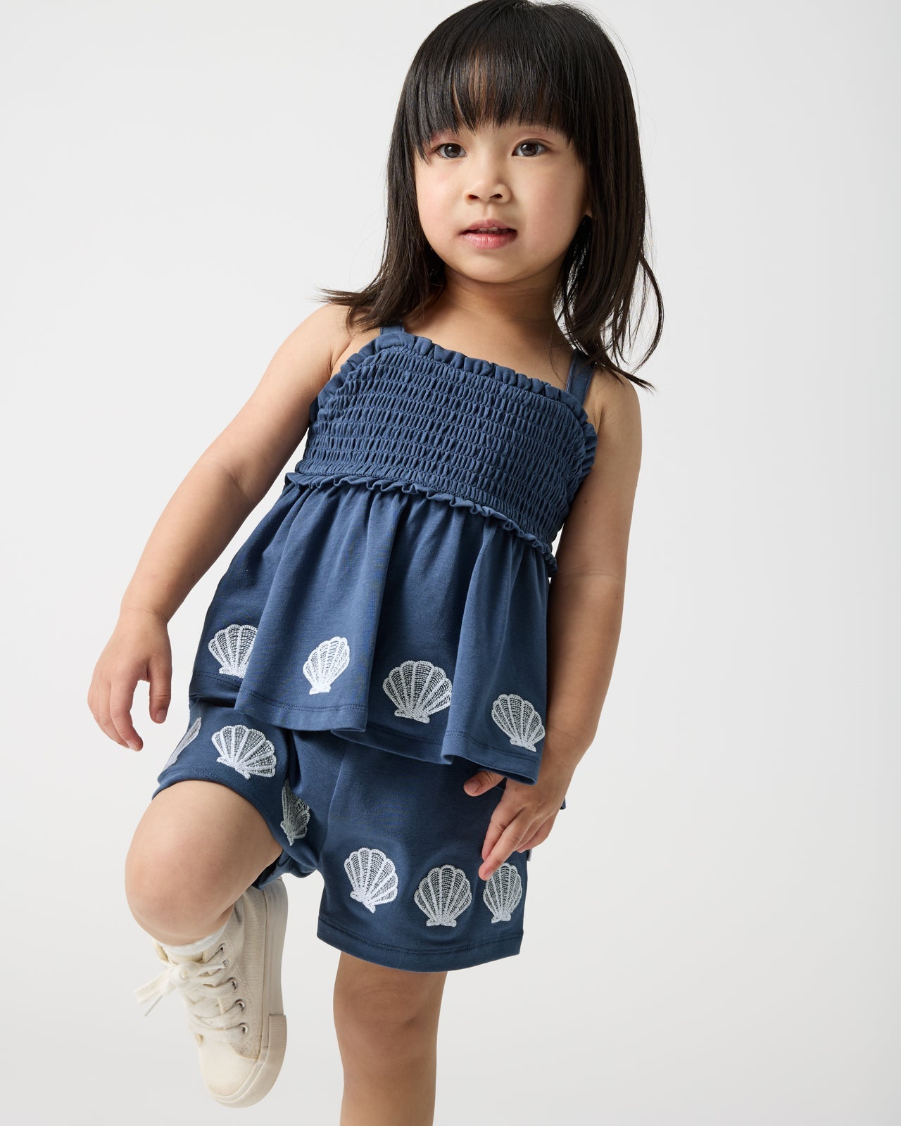 Seashell Cove Smocked Tank & Shorts Set