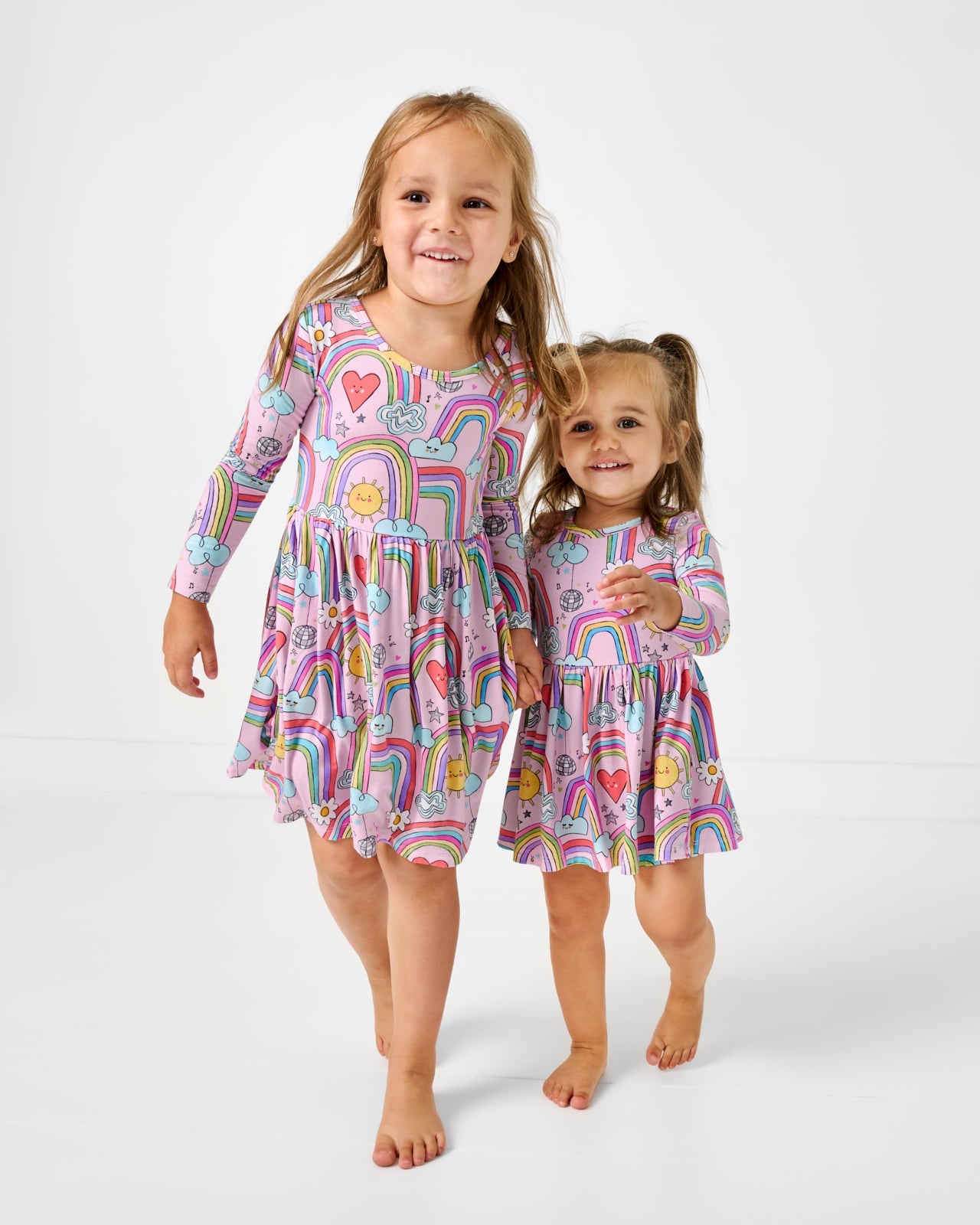 Disco Rainbows Skater Dress with Bodysuit