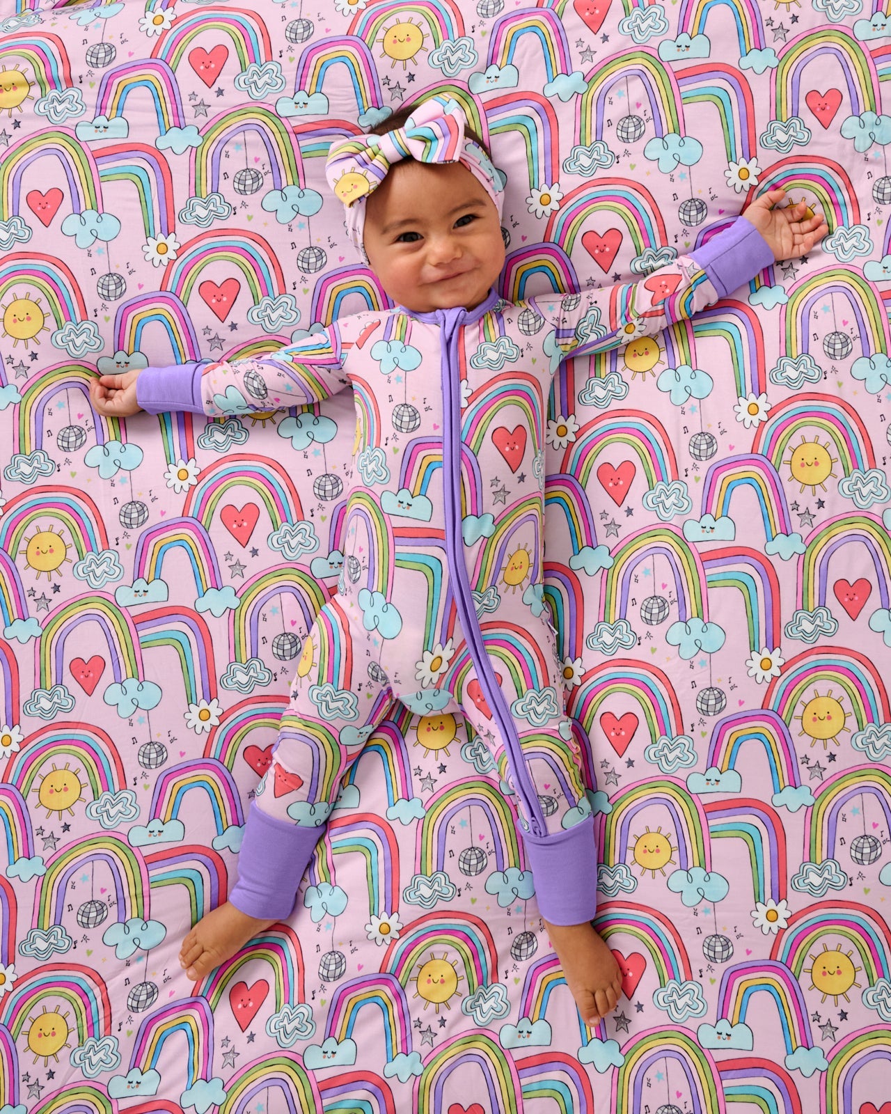 Disco Rainbows Large Cloud Blanket®