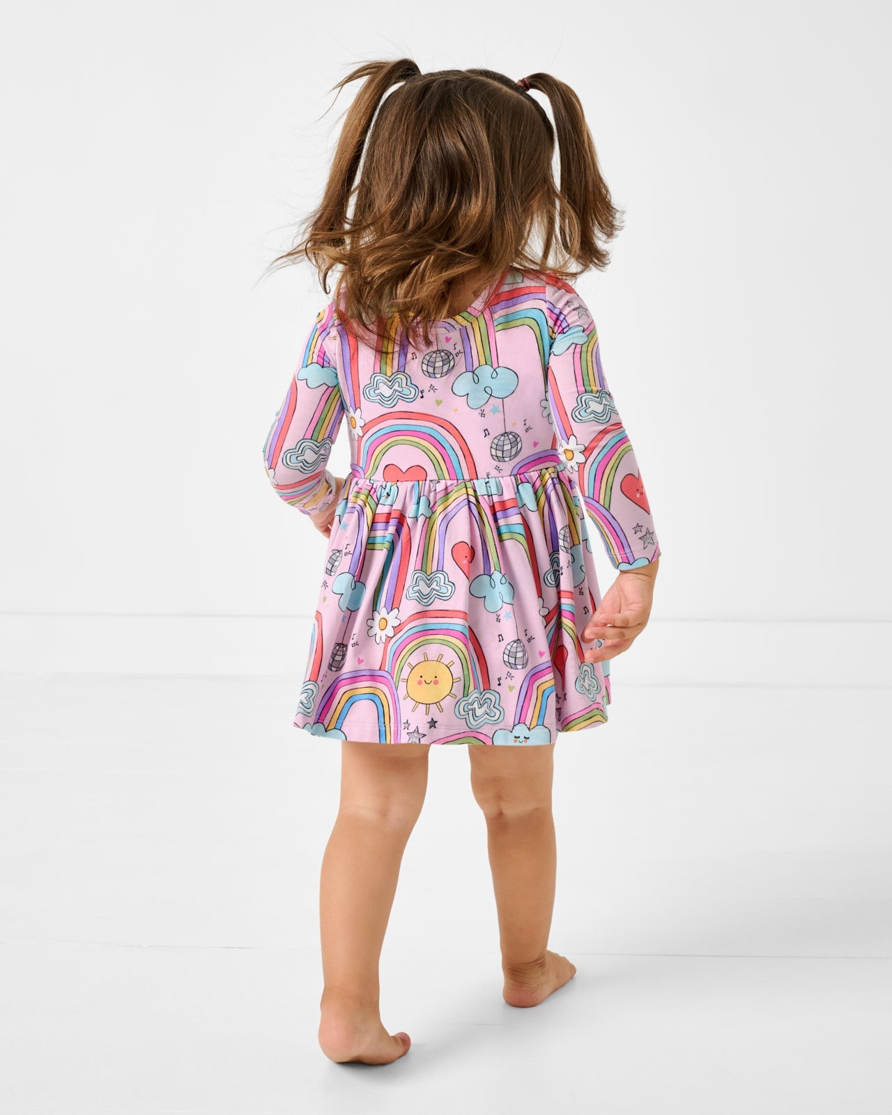 Disco Rainbows Skater Dress with Bodysuit