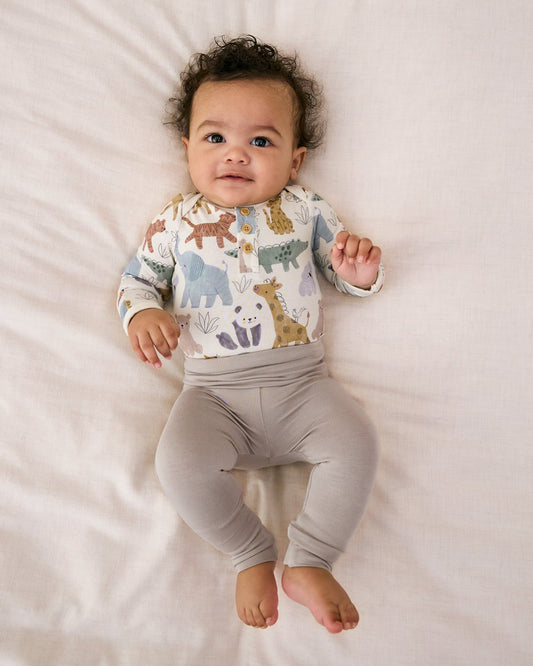 Dove Gray Fold Over Legging