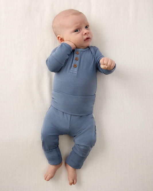 Hazy Blue Henley Bodysuit
