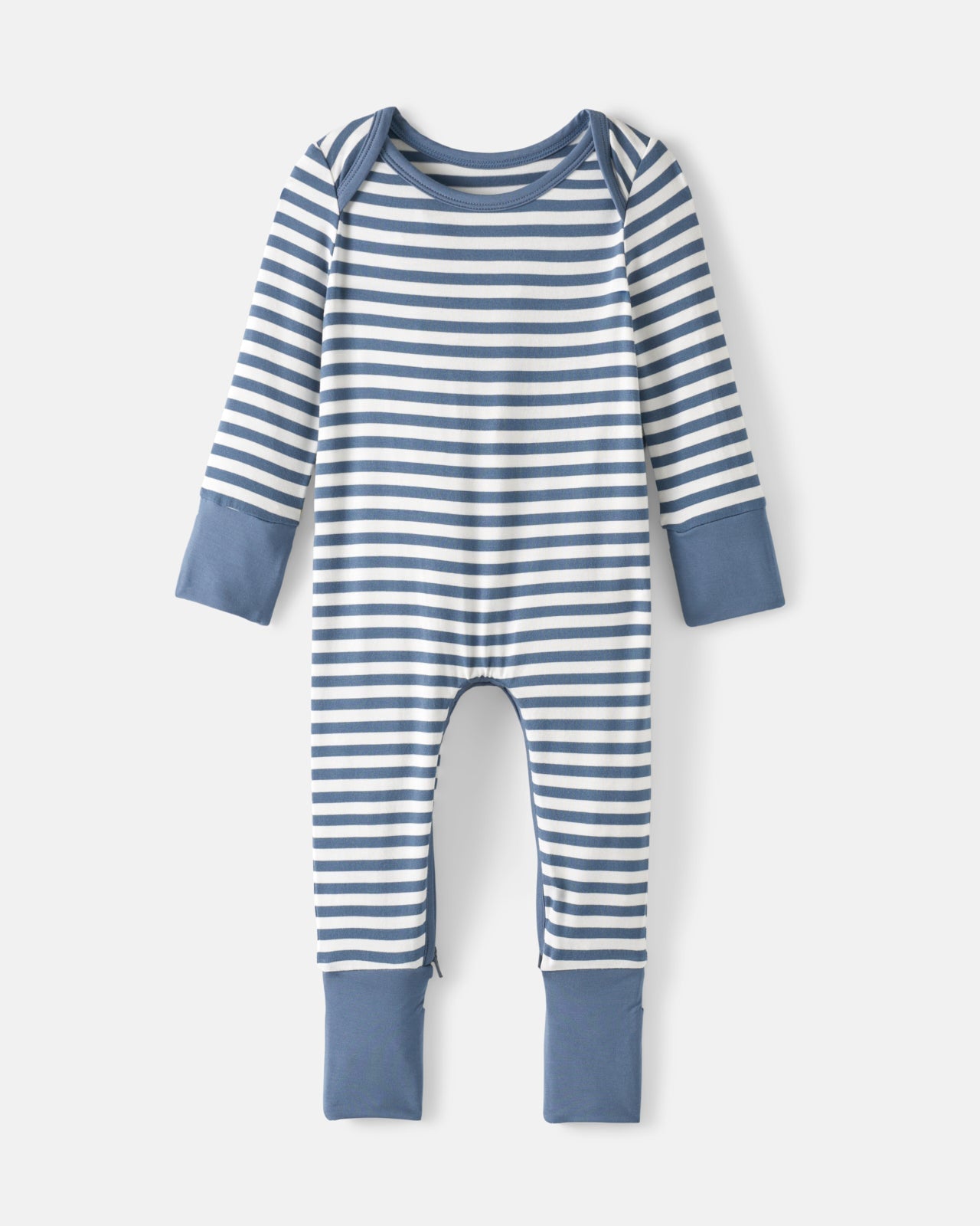 Hazy Blue Stripe Crescent Zippy