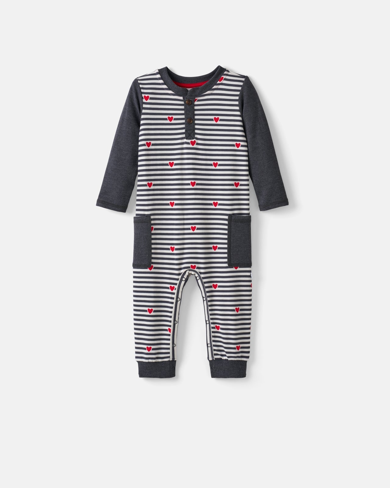 Heartstrings Stripe Henley Romper