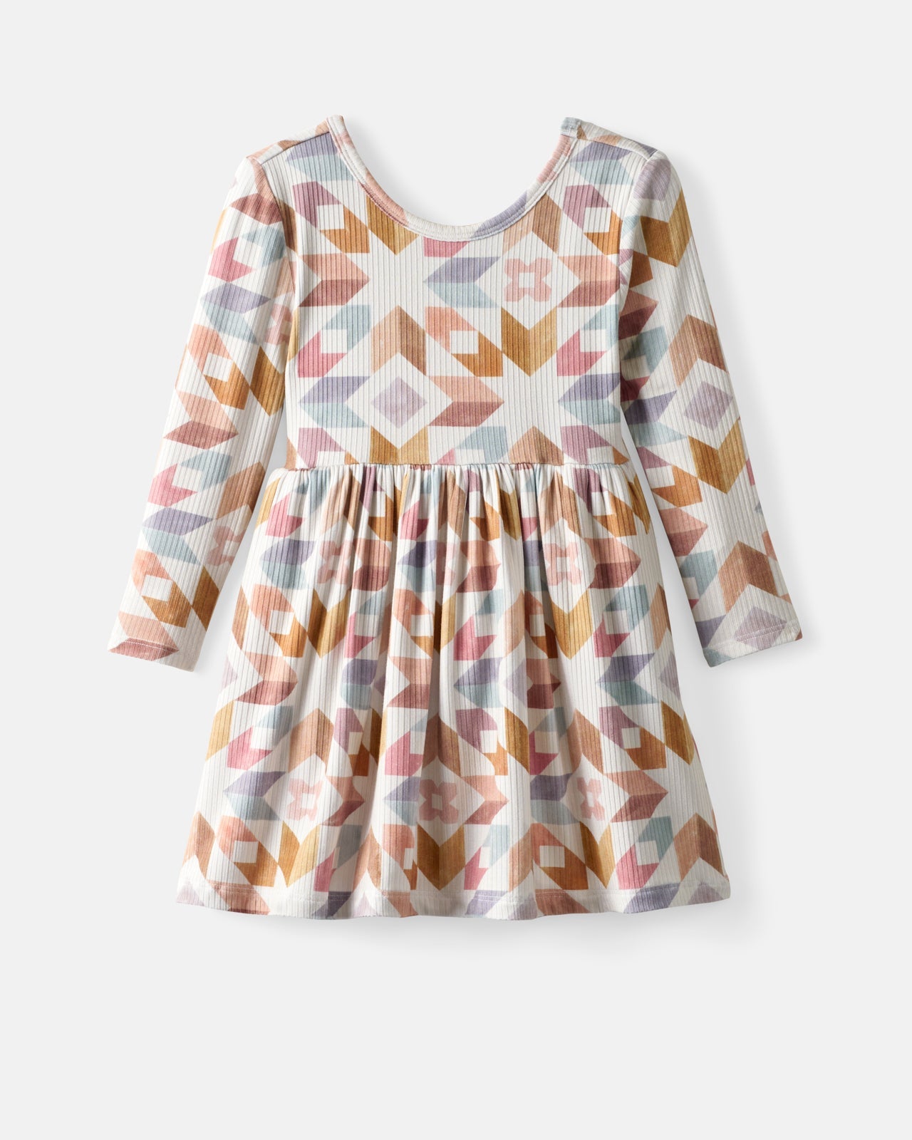 Kaleidoscope Dreams Ribbed Skater Dress