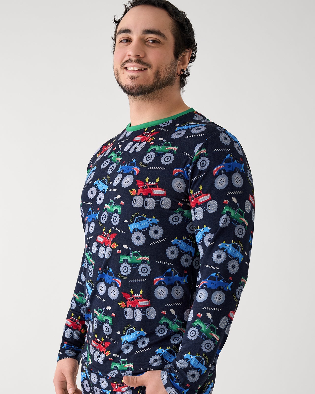Monster Truck Madness Men's Long Sleeve Pajama Top