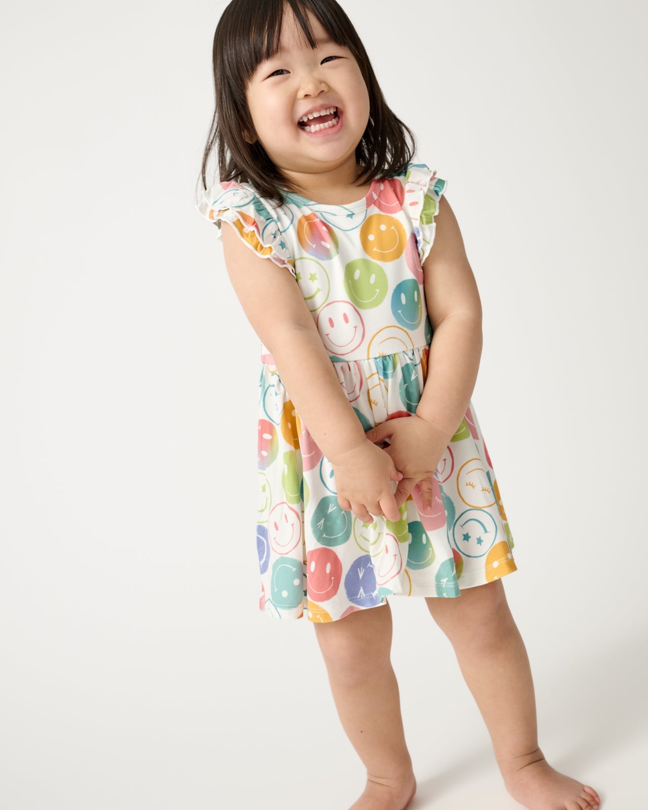 Positive Vibes Flutter Twirl Dress with Bodysuit