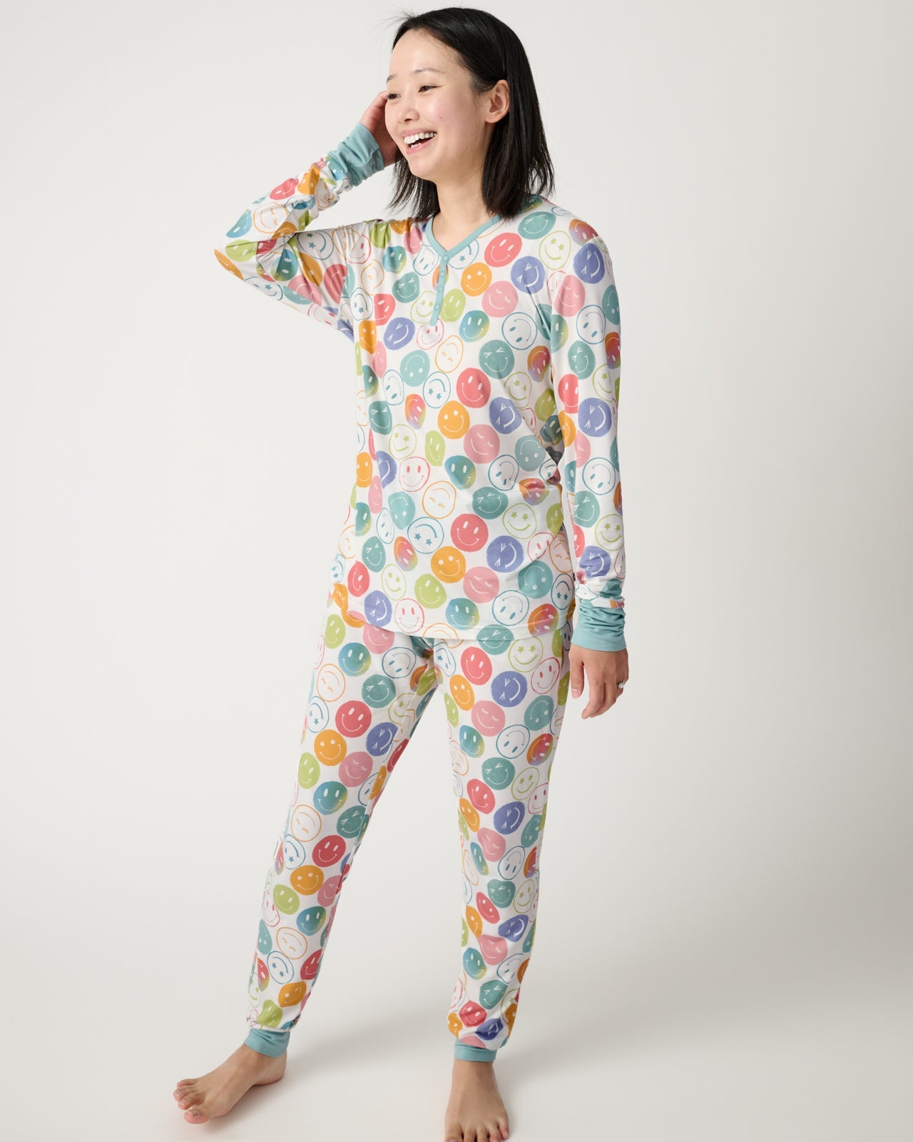 Positive Vibes Women's Long Sleeve Pajama Top