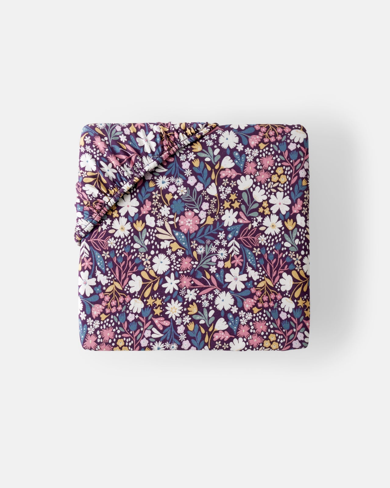 Midnight Petals Fitted Crib Sheet