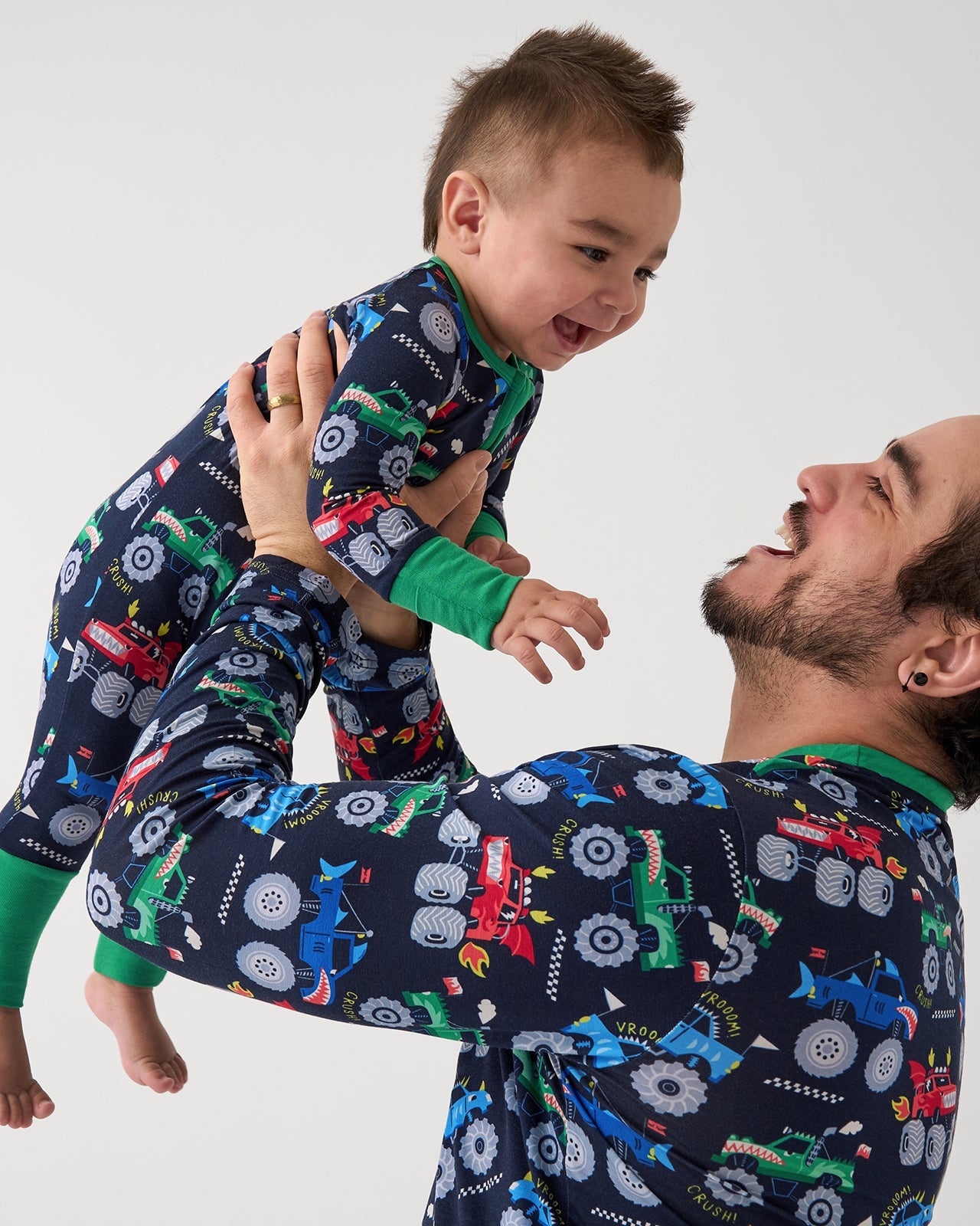 Monster Truck Madness Men's Long Sleeve Pajama Top