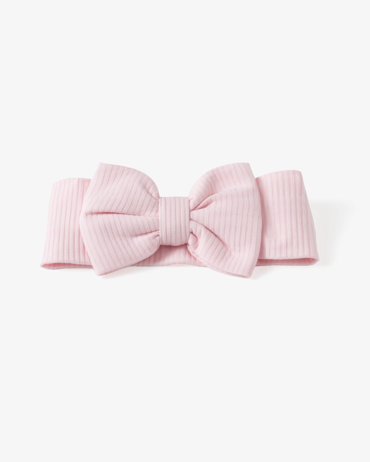 Prima Pink Ribbed Luxe Bow Headband