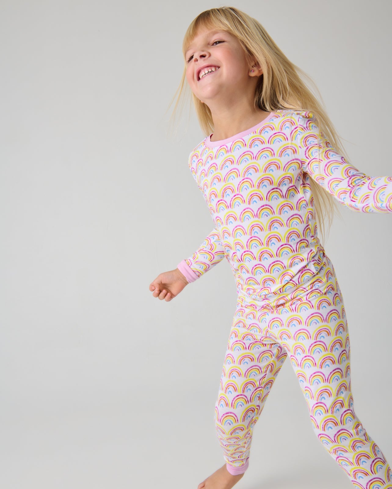 Pastel Rainbows Two-Piece Pajama Set