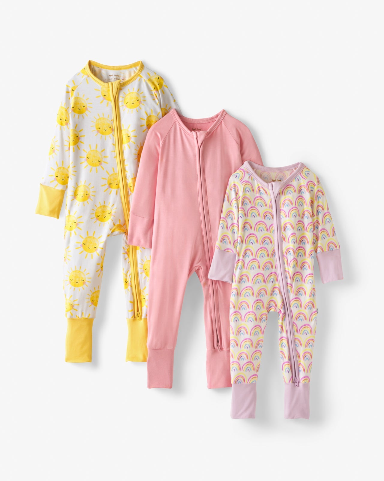 Pastel Rainbows, Bubblegum & Sunshine Zippy Grow With Me Three Pack Gift Box