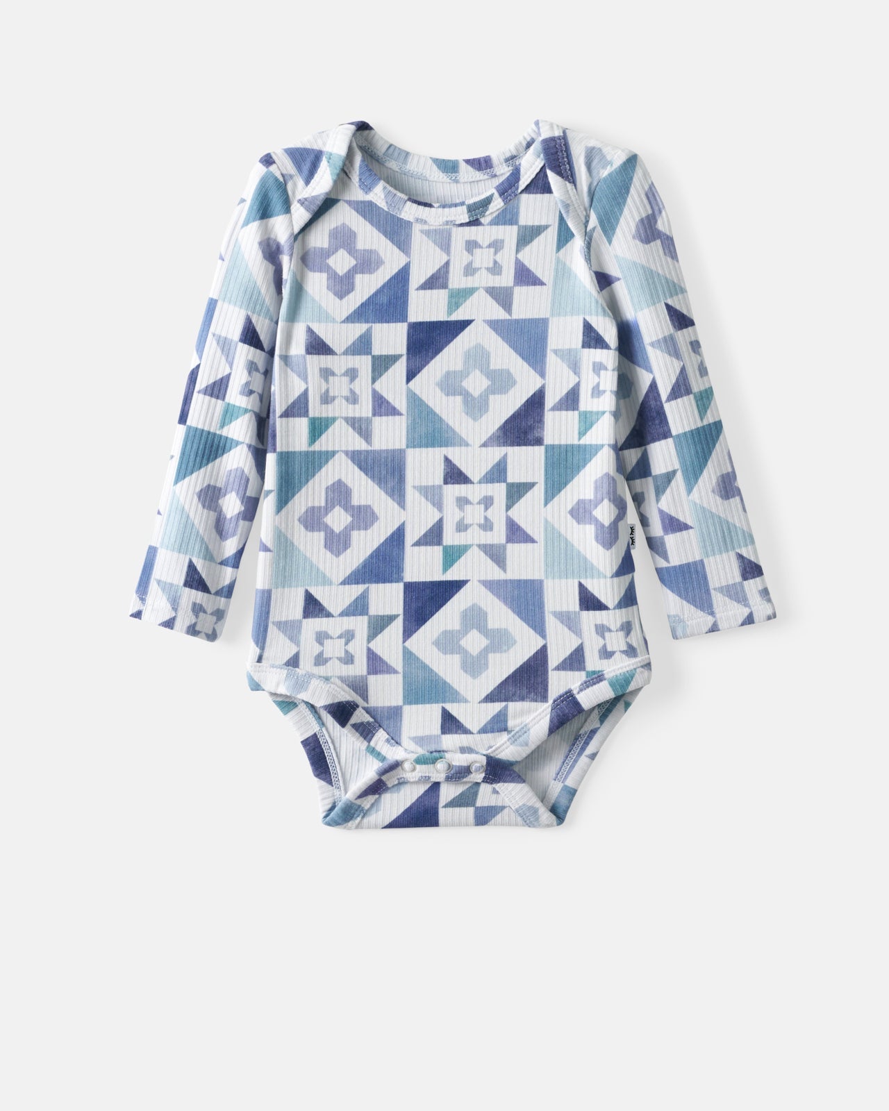 Patchwork Indigo Ribbed Bodysuit