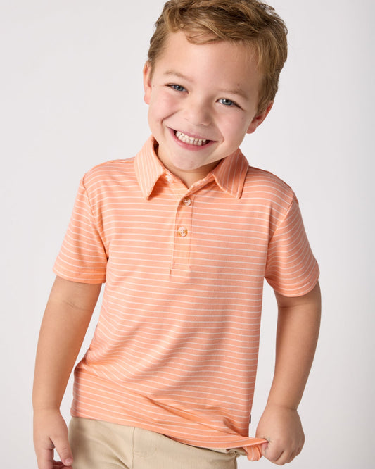 Peachy Keen Stripe Polo Shirt