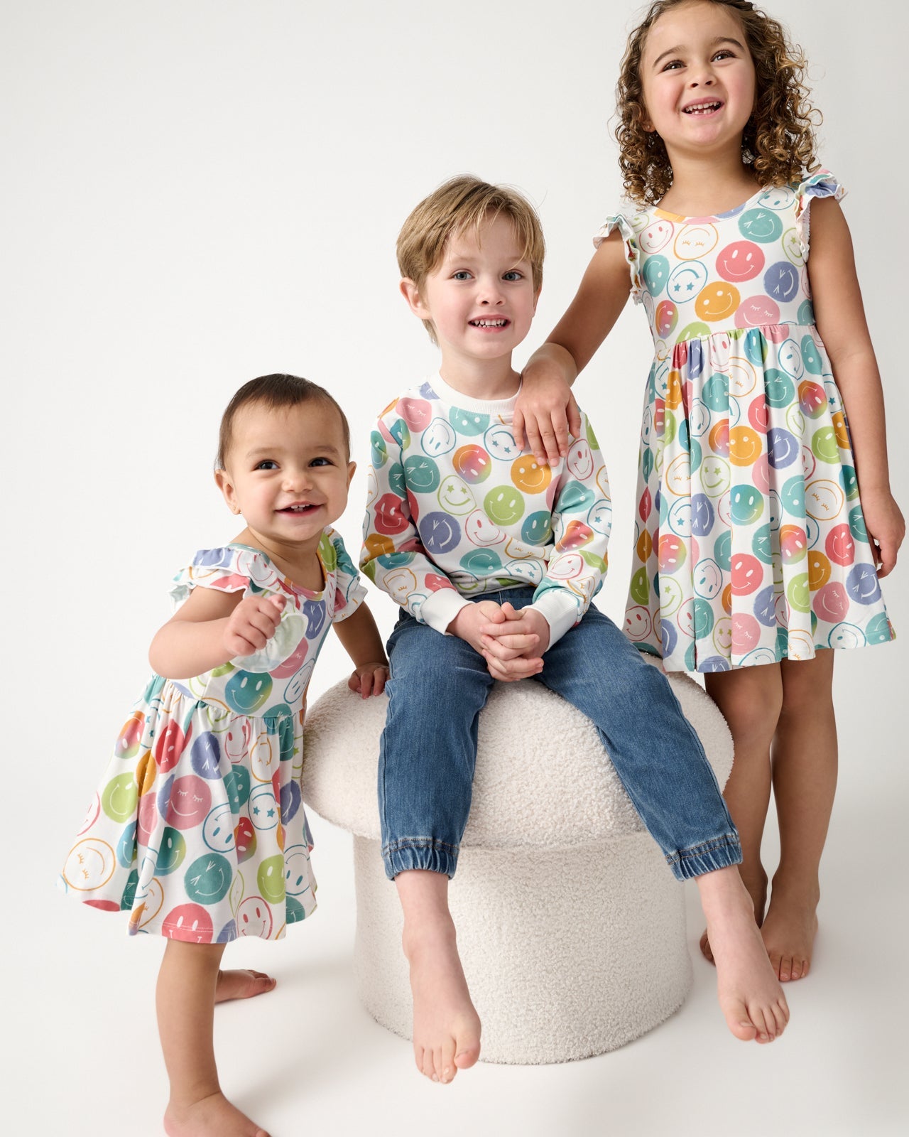 Positive Vibes Flutter Twirl Dress with Bodysuit