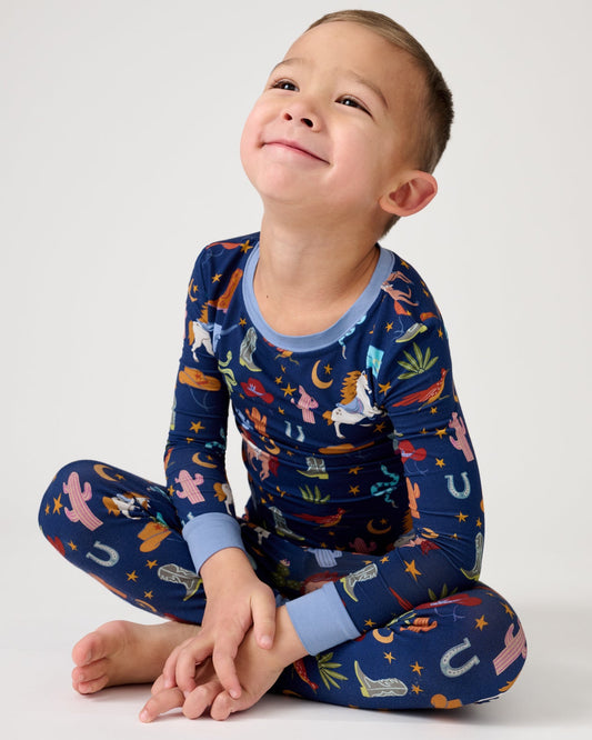 Blue Rancher Roundup Two-Piece Pajama Set
