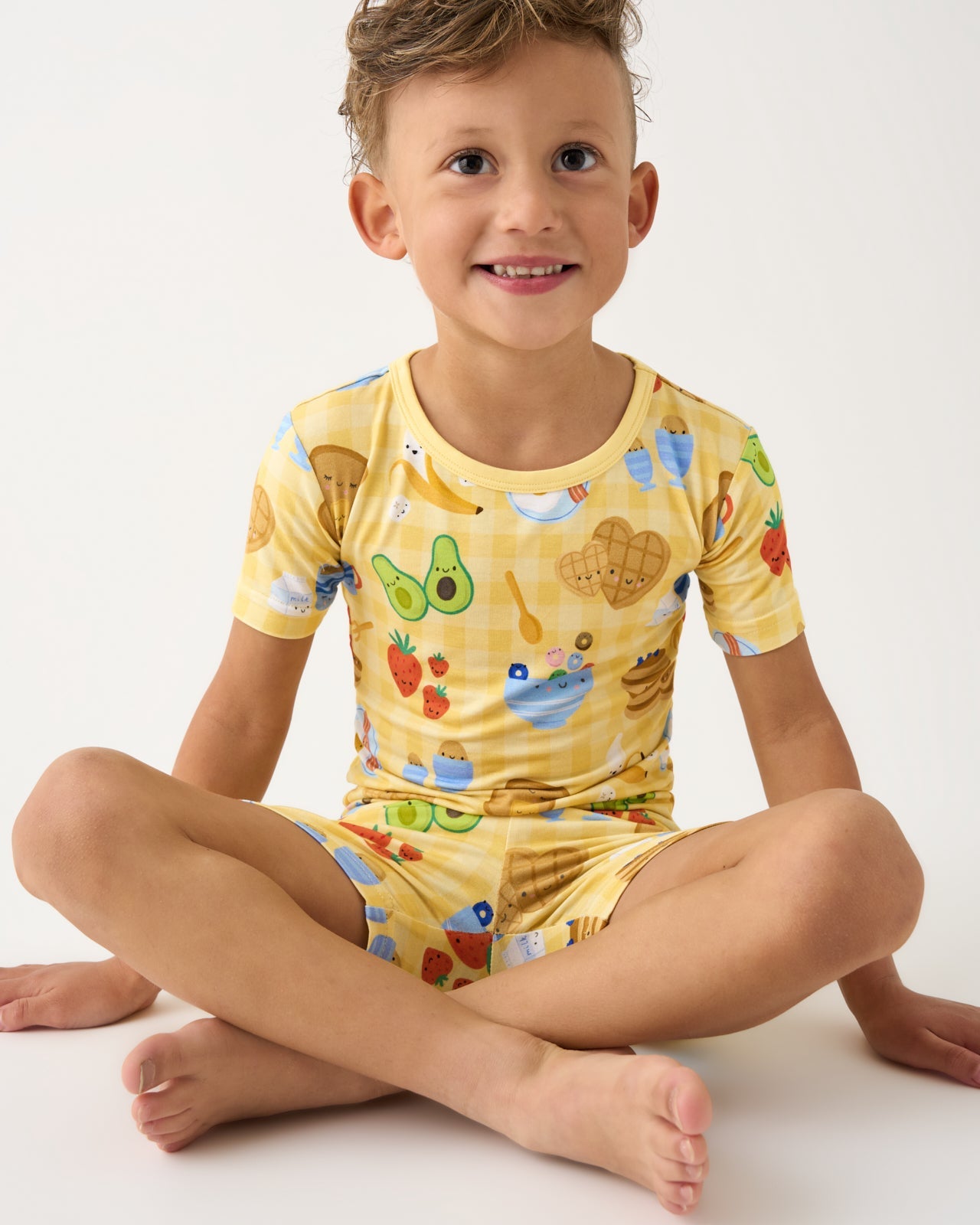 Breakfast Bunch Two-Piece Short Sleeve & Shorts Pajama Set