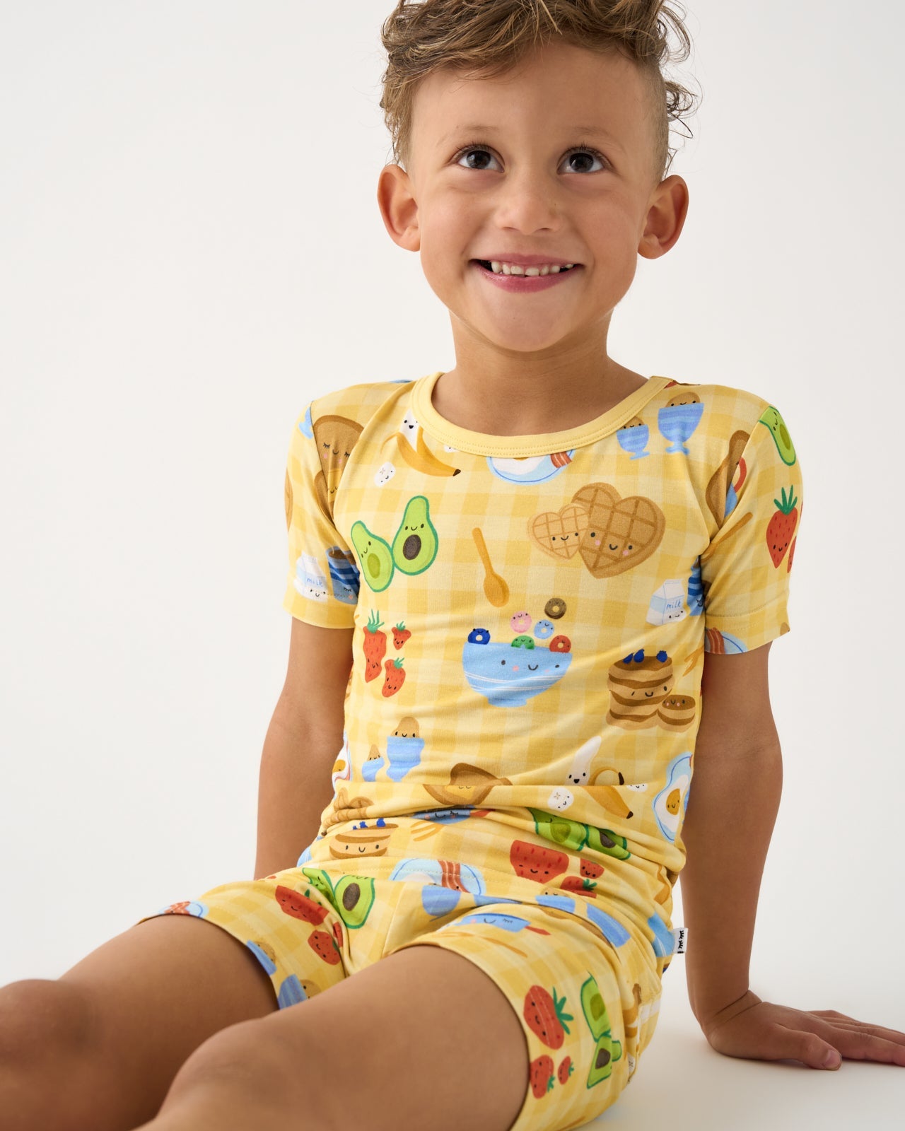 Breakfast Bunch Two-Piece Short Sleeve & Shorts Pajama Set