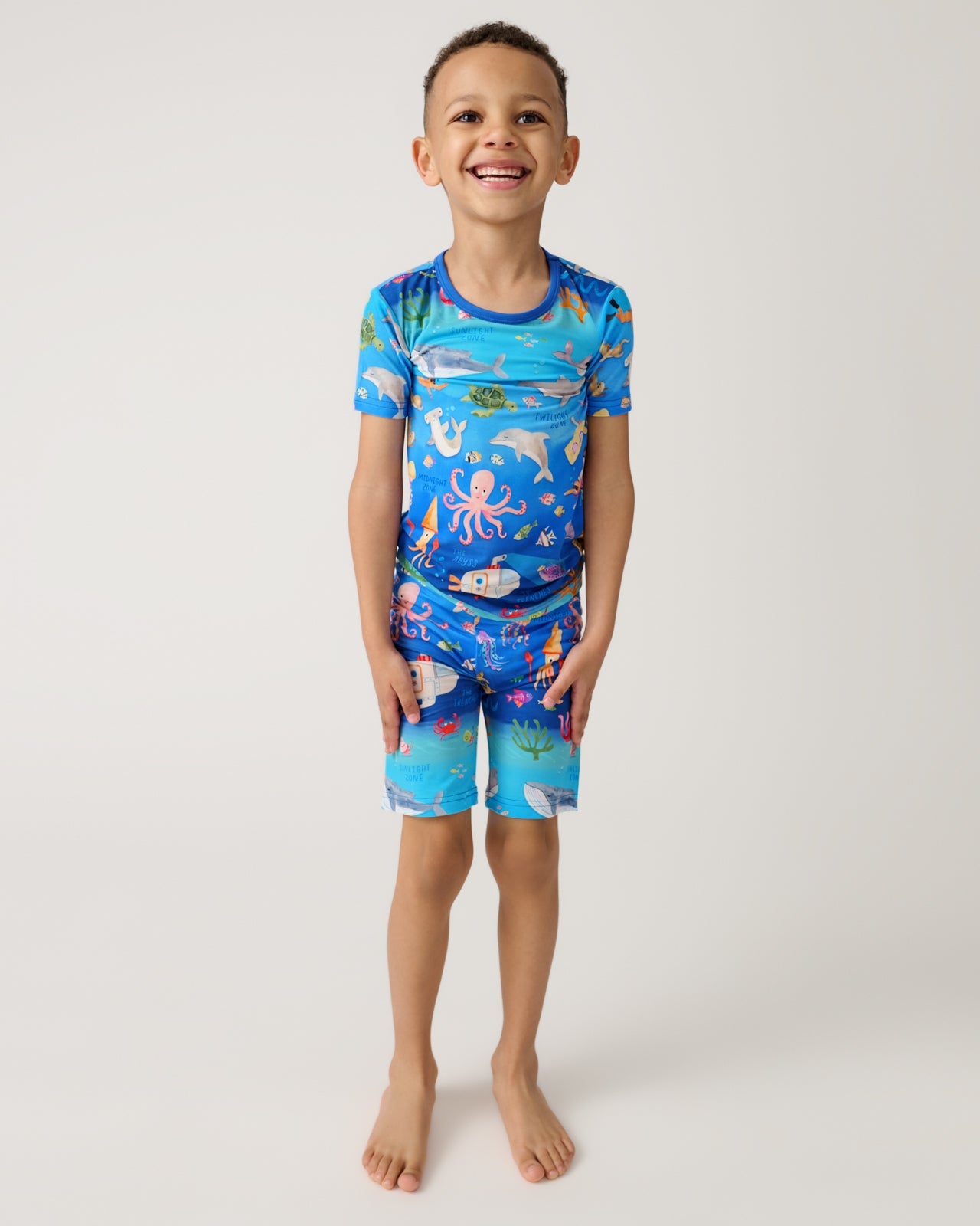 Underwater Discovery Two-Piece Short Sleeve & Shorts Pajama Set