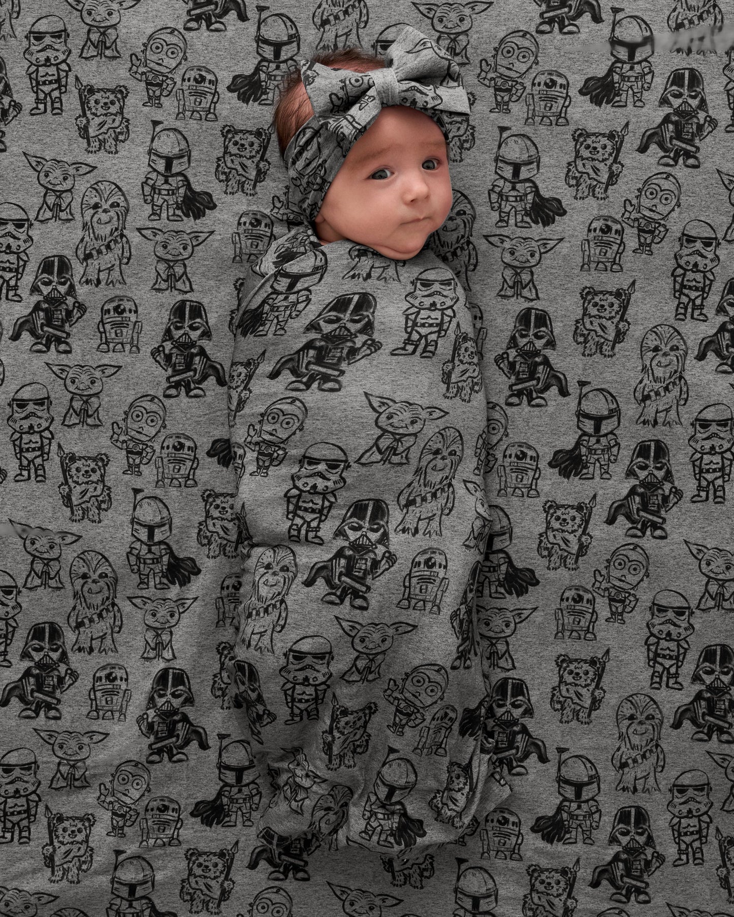 Star Wars Far, Far Away Friends Swaddle & Luxe Bow Headband Set