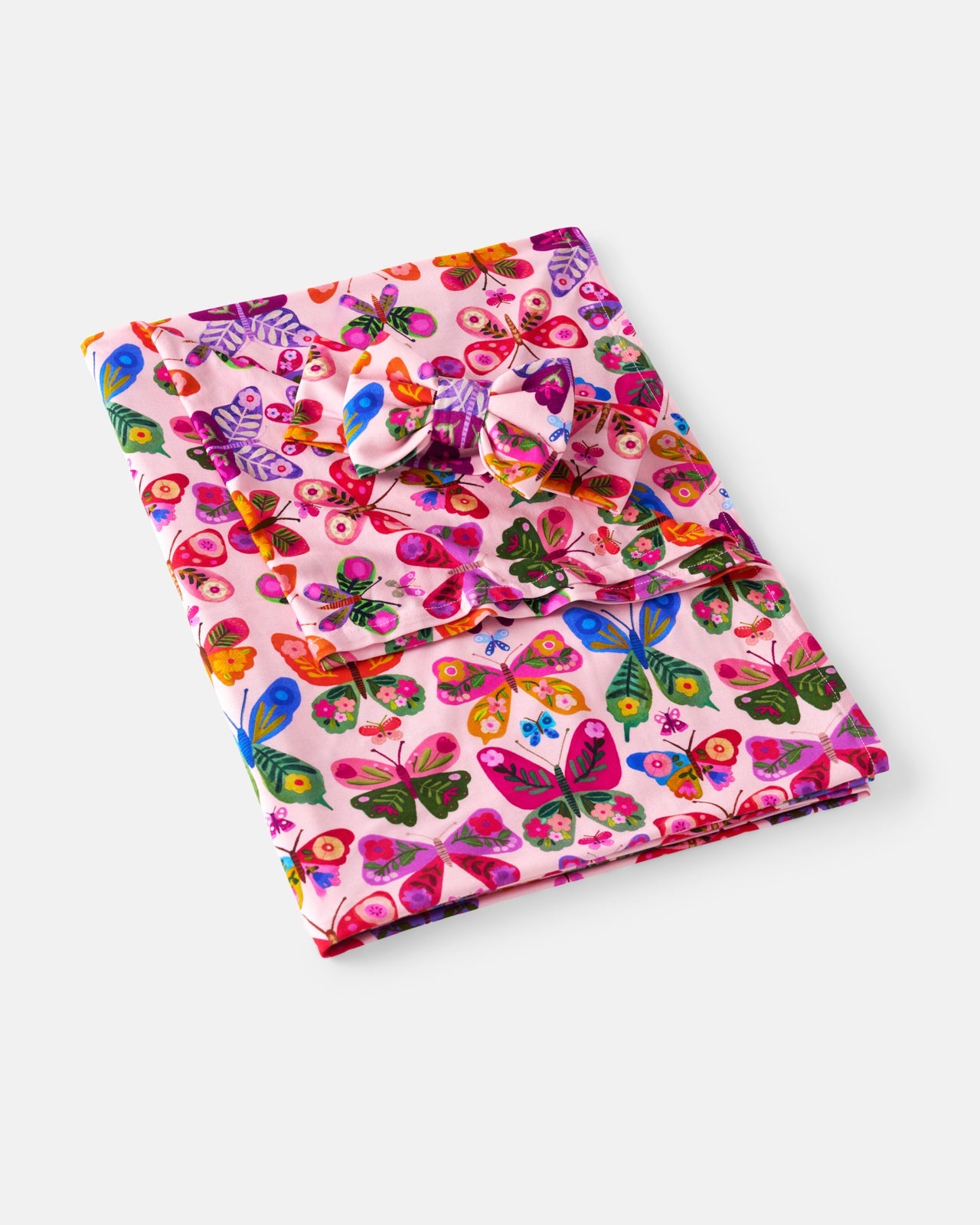 Flutter Garden Swaddle & Luxe Bow Headband Set