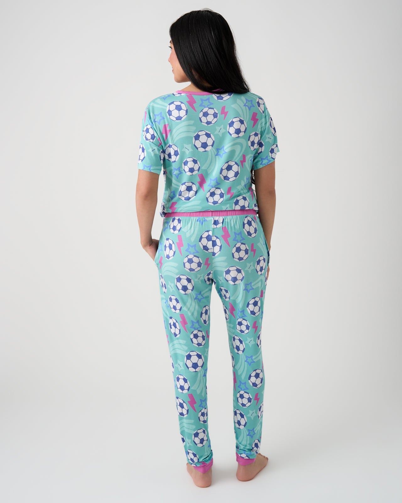 Aqua Soccer Stars Women's Pajama Pants