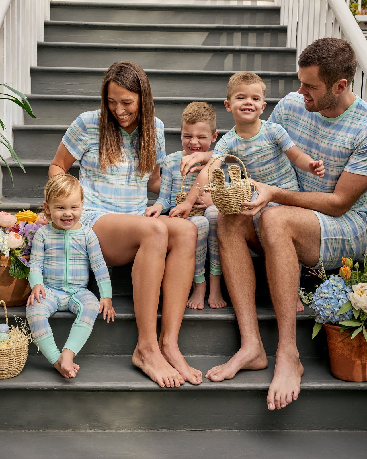 Springtime Plaid Women's Pajama Shorts