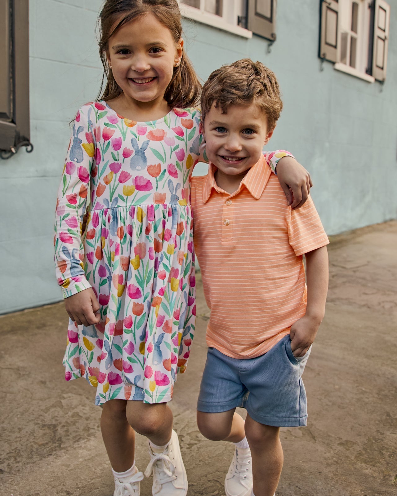 Peachy Keen Stripe Polo Shirt