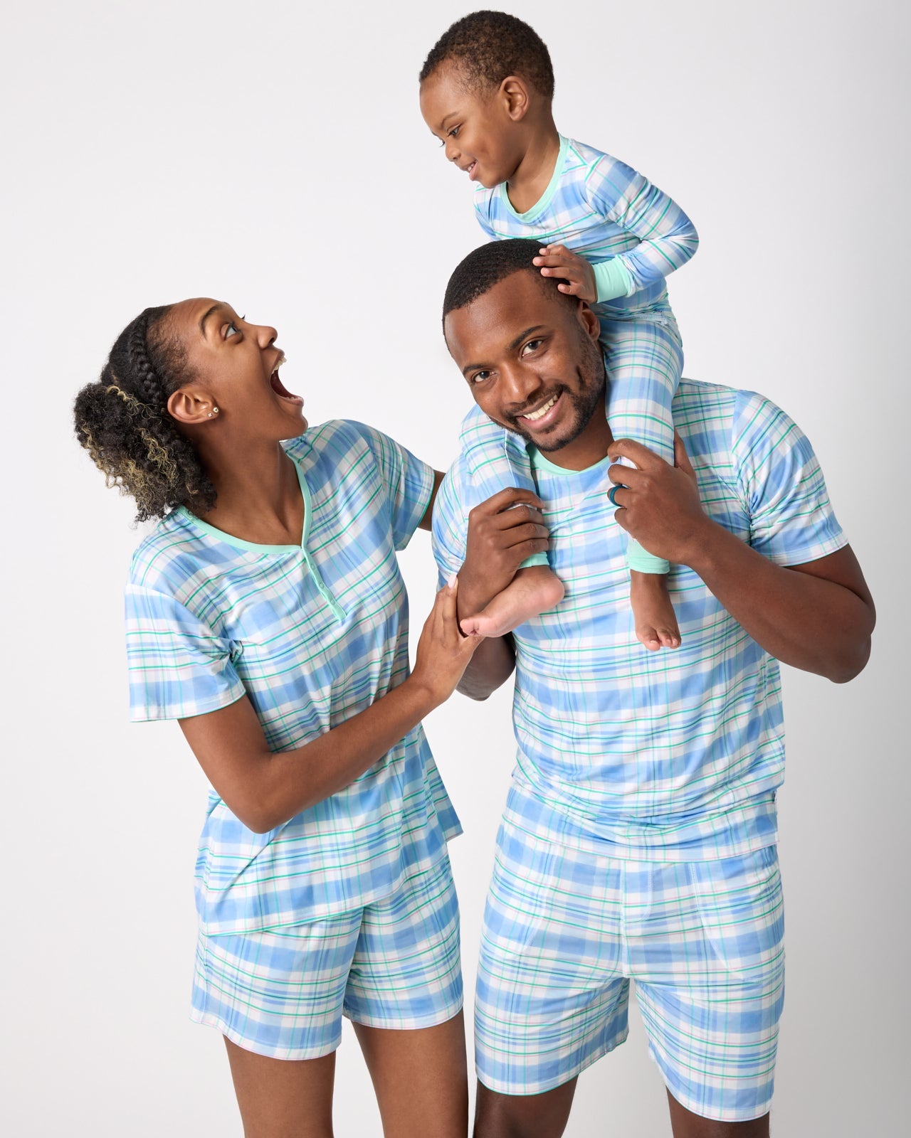 Springtime Plaid Men's Pajama Shorts