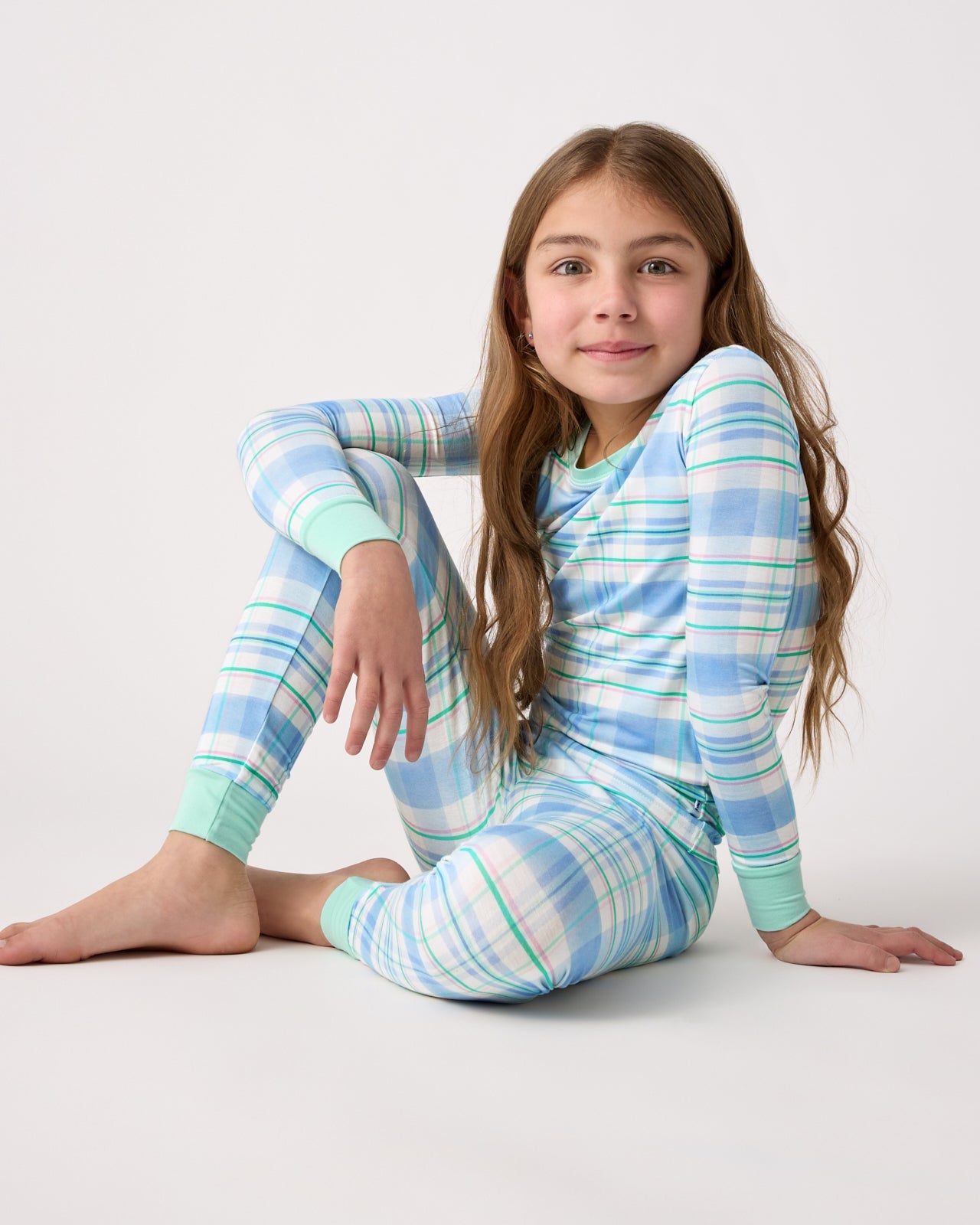 Springtime Plaid Two-Piece Pajama Set